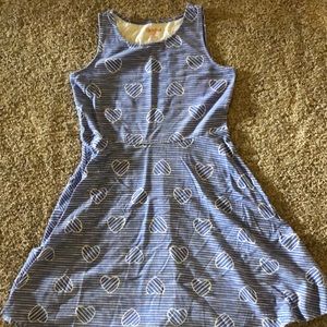 Kids blue heart dress